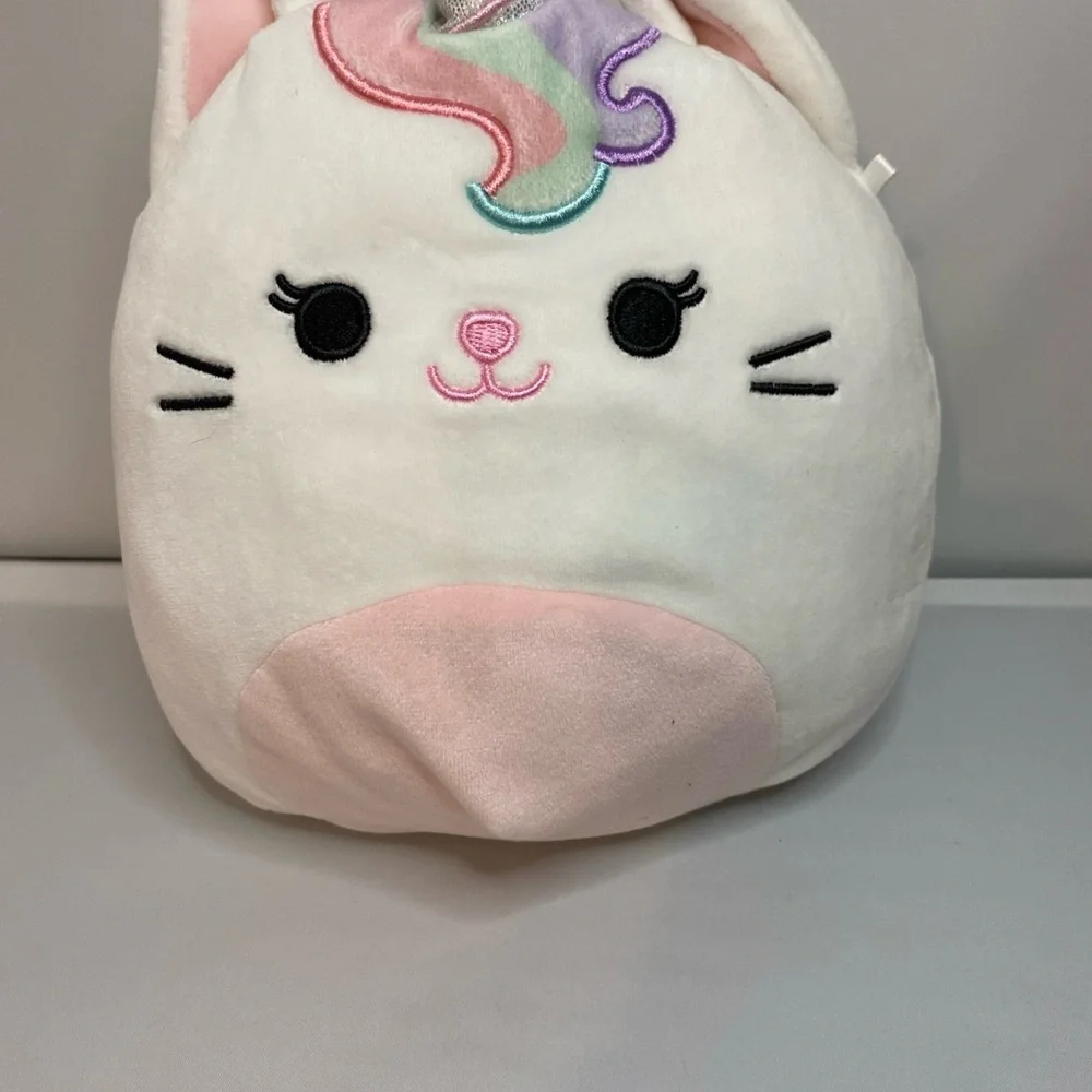GOOD Squishmallows Luxe The White Cati-Corn wIth Rainbow Tail 7.5INCH
